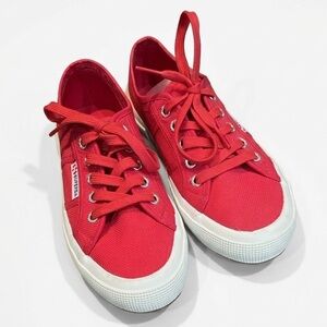 Superga 2750 Cotu Classic Canvas Sneakers - Red - Women’s Size 6